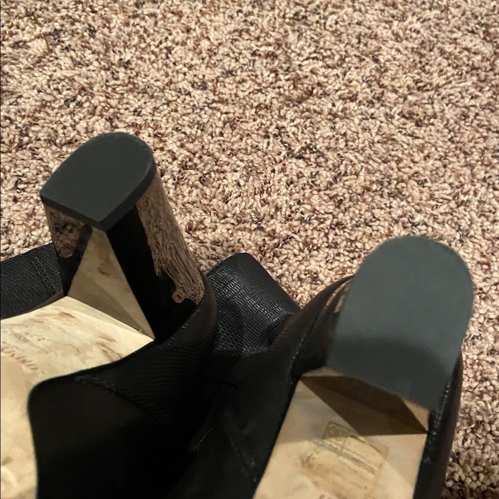 Jimmy Choo Articolo Embossed Print Black Boots 37.5 Black Mirrored Heel Like New - Picture 11 of 11
